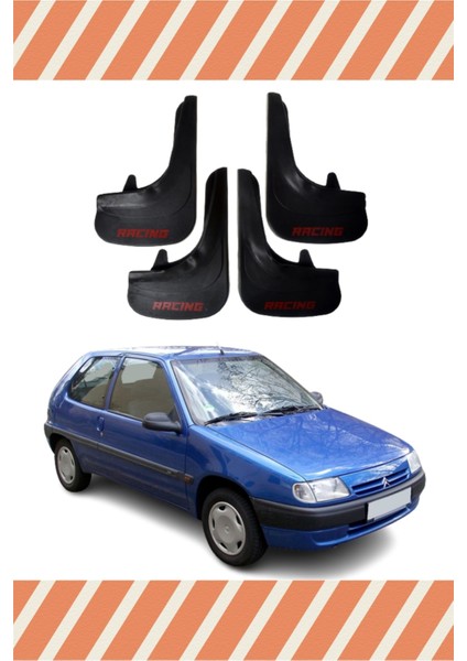 Citroen Saxo Racing Yazılı 4'lü Tozluk Çamurluk Paçalık