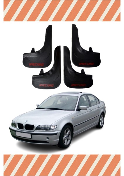 Bmw E46 Racing Yazılı 4'lü Tozluk Çamurluk Paçalık