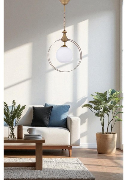 Elif Tekli Sarkıt Avize– Eskitme, 2’li Halka Detaylı, Modern Tekli Avize | E27 Uyumlu, Yerli Üretim modelleri