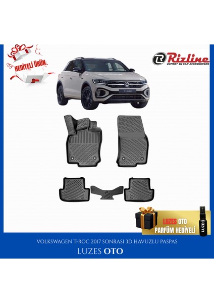 Volkswagen T-Roc 3D Havuzlu Paspas 2025 Model Uyumlu