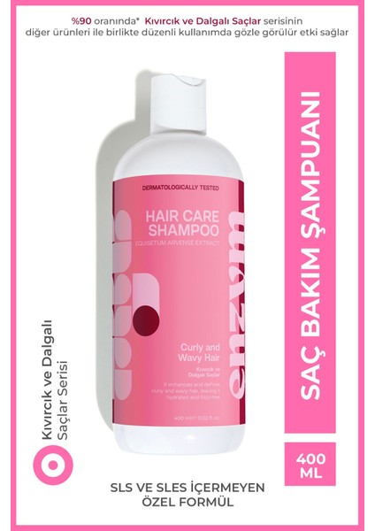 Kıvırcık ve Dalgalı Saçlar Için Saç Bakım Şampuanı 400 ml (Bukle Belirginleştirici) (Tuzsuz)