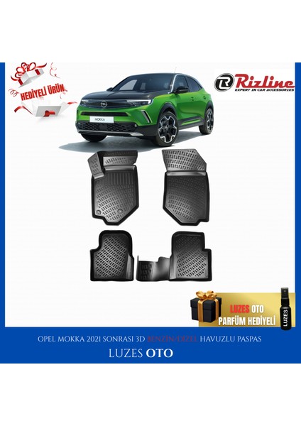 Opel Mokka 3D Havuzlu Paspas Benzin/dizel 2021-2022-2023-2024-2025