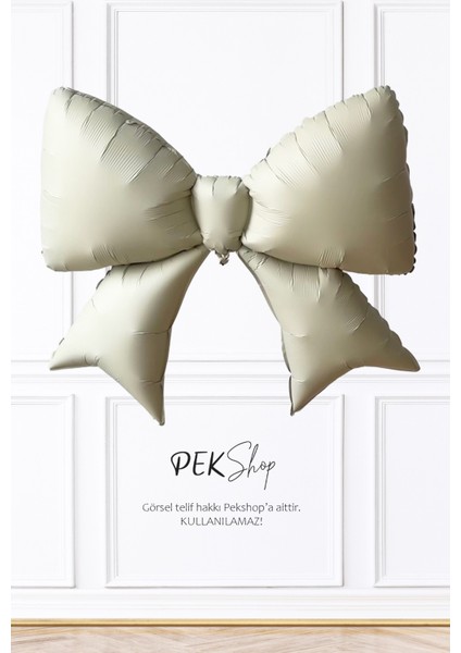 Krem Büyük Fiyonk Folyo Balon Fiyonk Şekilli Balon fiyatları