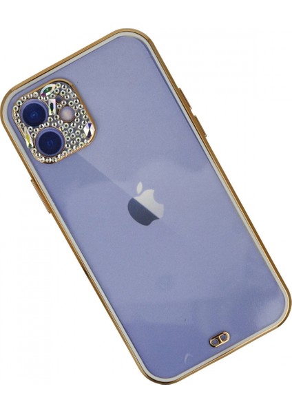 iPhone 12 Kılıf Liva Taşlı Silikon - Beyaz fiyatları