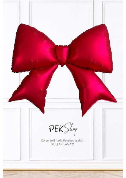 Kırmızı Büyük Fiyonk Folyo Balon Yılbaşı Fiyonk Balon fiyatları