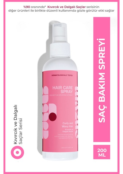 Kıvırcık ve Dalgalı Saçlar Için Bukle Belirginleştirici Saç Bakım Spreyi 200 ml
