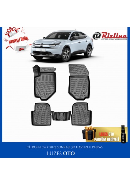 Citroen C4 x 3D Havuzlu Paspas 2024 Model Uyumlu