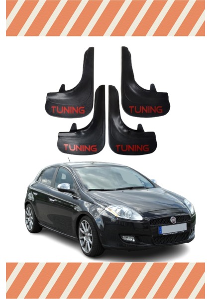 Fiat Bravo Tunıng Yazılı 4'lü Tozluk Çamurluk Paçalık