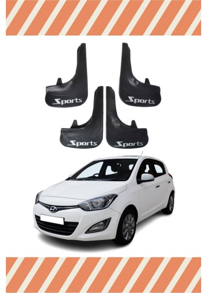 Hyundai I20 2011-2014 Sports Yazılı 4'lü Tozluk Çamurluk Paçalık