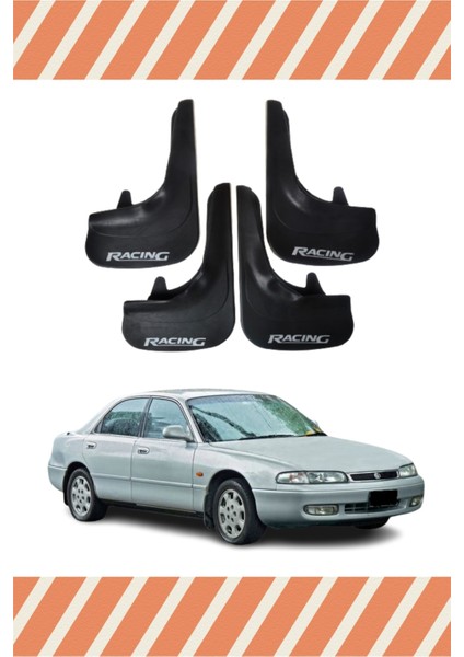 Mazda 626 Racing Yazılı 4'lü Tozluk Çamurluk Paçalık
