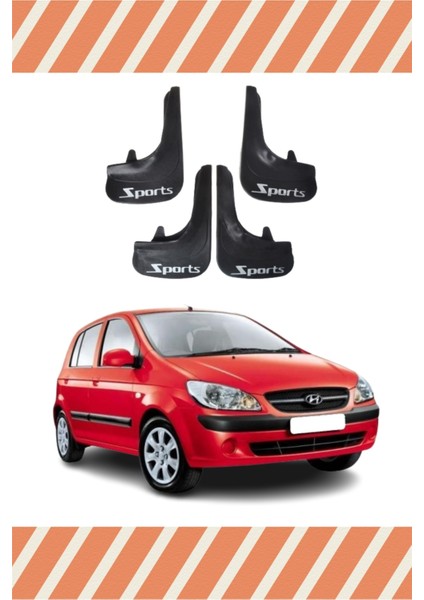 Hyundai Getz Tüm Kasalar Sports Yazılı 4'lü Tozluk Çamurluk Paçalık