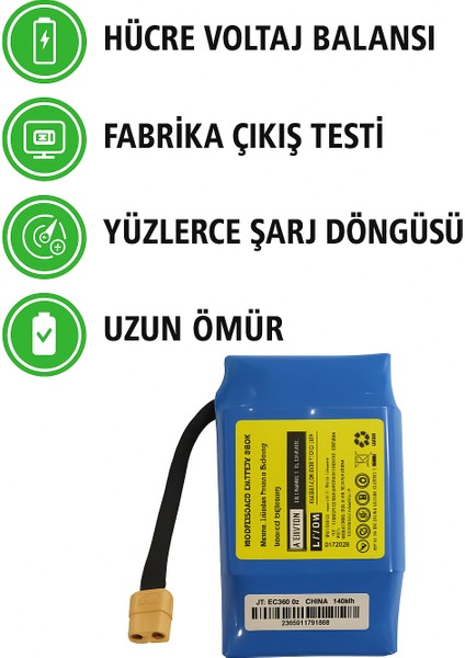 Samsung Smart Balance Hoverboard Elektirikli Kaykay ve Drift Car Batarya (Pil) modelleri