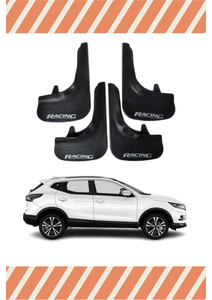 Nissan Qashaqai Racing Yazılı 4'lü Tozluk Çamurluk Paçalık