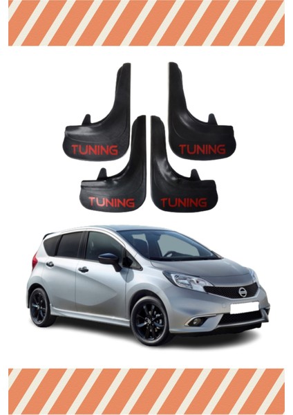Nissan Note Tunıng Yazılı 4'lü Tozluk Çamurluk Paçalık