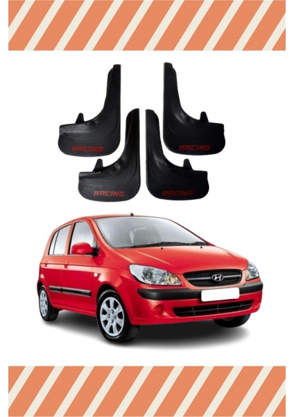 Hyundai Getz Tüm Kasalar Racing Yazılı 4'lü Tozluk Çamurluk Paçalık