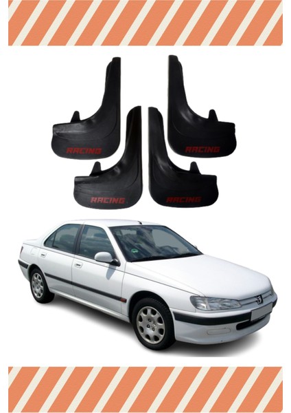 Peugeot 406 Racing Yazılı 4'lü Tozluk Çamurluk Paçalık