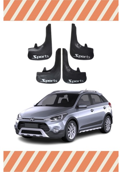 Hyundai I20 2015-2020 Sports Yazılı 4'lü Tozluk Çamurluk Paçalık