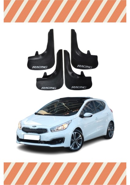 Kia Ceed Racing Yazılı 4'lü Tozluk Çamurluk Paçalık
