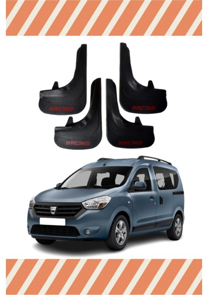 Dacia Dokker Tüm Kasalar Racing Yazılı 4'lü Tozluk Çamurluk Paçalık