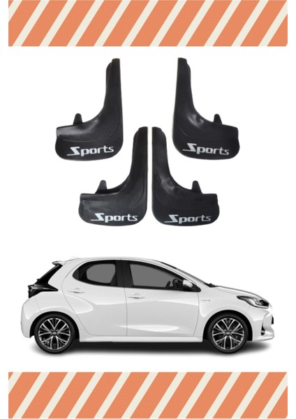 Toyota Yaris Sports Yazılı 4'lü Tozluk Çamurluk Paçalık