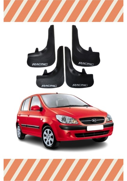 Hyundai Getz Tüm Kasalar Racing Yazılı 4'lü Tozluk Çamurluk Paçalık