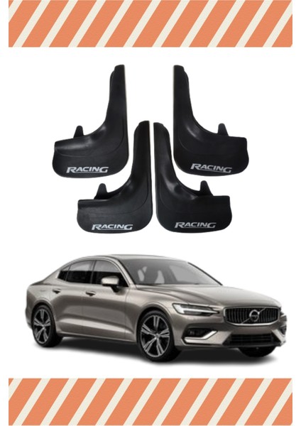Volvo S 60 Racing Yazılı 4'lü Tozluk Çamurluk Paçalık