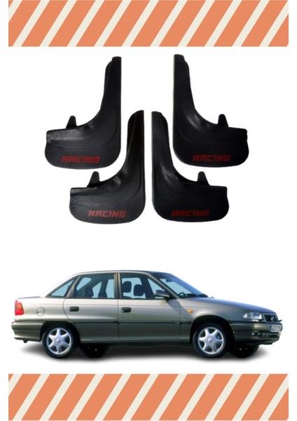 Opel Astra F Sd 1991-2007 Racing Yazılı 4'lü Tozluk Çamurluk Paçalık