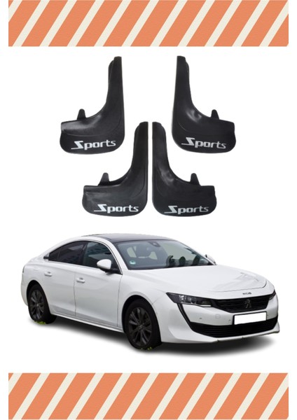 Peugeot 508 Sports Yazılı 4'lü Tozluk Çamurluk Paçalık