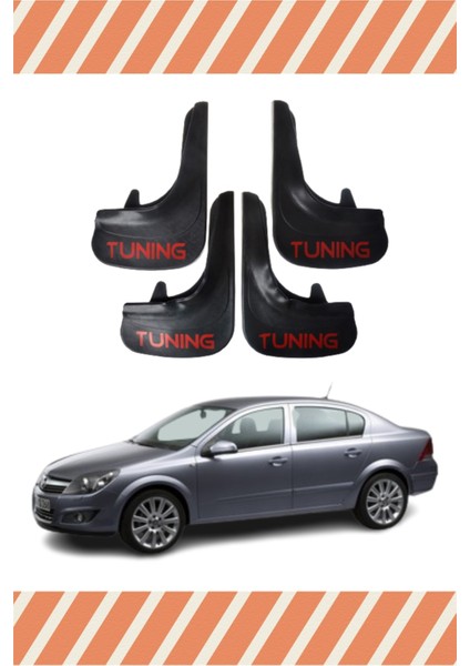 Opel Astra H Sd 2008-2017 Tunıng Yazılı 4'lü Tozluk Çamurluk Paçalık