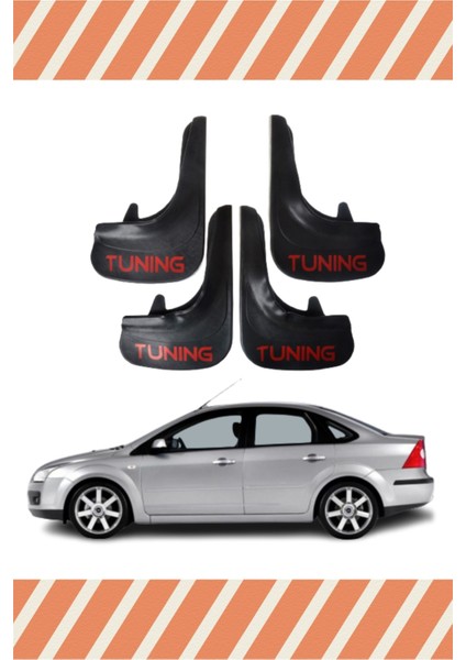 Ford Focus 2 Tunıng Yazılı 4'lütozluk Çamurluk Paçalık