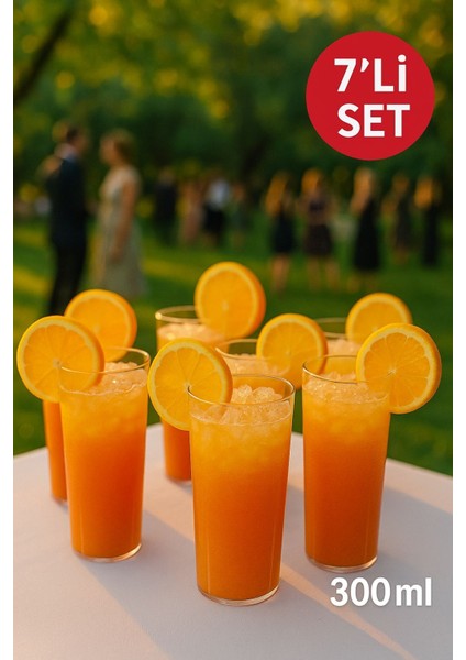 7’li Set Plastik Kokteyl, Meşrubat Bardağı - Parti, Düğün, Davet ve Organizasyon Bardağı 300 ml modelleri