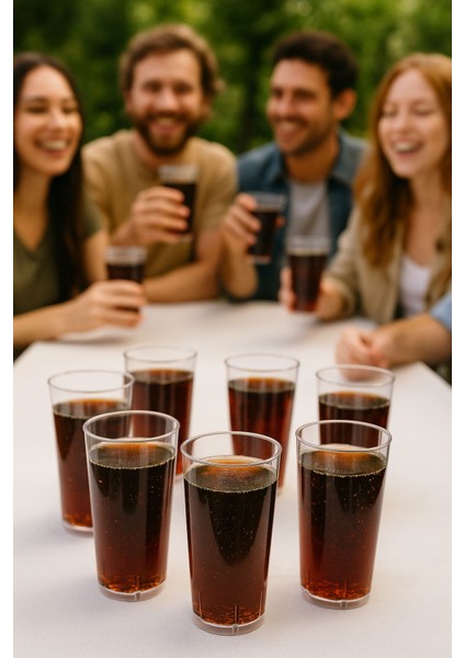 7’li Set Plastik Kokteyl, Meşrubat Bardağı - Parti, Düğün, Davet ve Organizasyon Bardağı 300 ml fırsatları