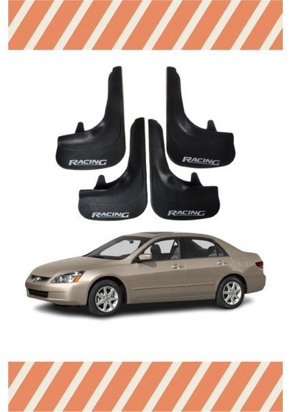 Honda Accord 2003-2008 Racing Yazılı 4'lü Tozluk Çamurluk Paçalık