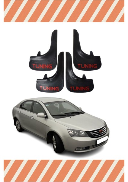 Geely Emgrand Tunıng Yazılı 4'lü Tozluk Çamurluk Paçalık