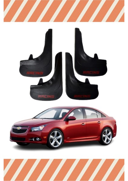 Chevrolet Cruze Sedan Racing Yazılı 4'lü Tozluk Çamurluk Paçalık