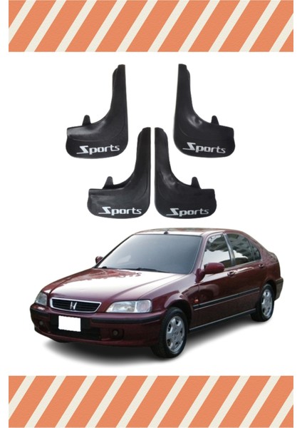 Honda Civic Euro Sd 2006-2001 Sports Yazılı 4'lü Tozluk Çamurluk Paçalık