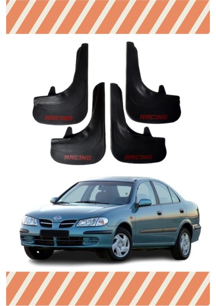 Nissan Almera Racing Yazılı 4'lü Tozluk Çamurluk Paçalık