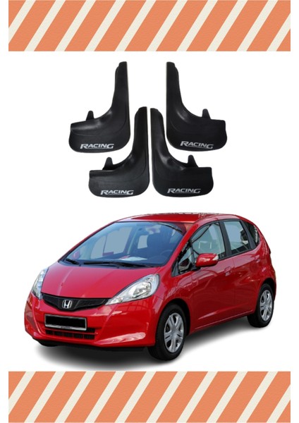 Honda Jazz 2009-2015 Racing Yazılı 4'lü Tozluk Çamurluk Paçalık
