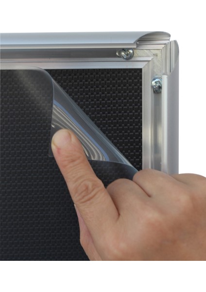 10 Adet 25 mm A2(42X59.4) Gönye Köşe Alüminyum Aç-Kapa Çerçeve – Poster Çerçevesi (Gümüş Eloksallı) modelleri