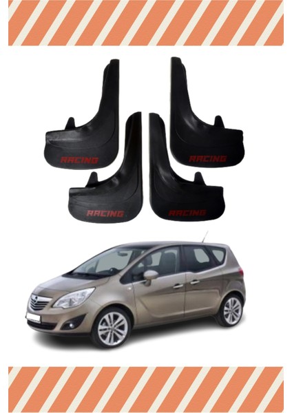 Opel Meriva Racing Yazılı 4'lü Tozluk Çamurluk Paçalık