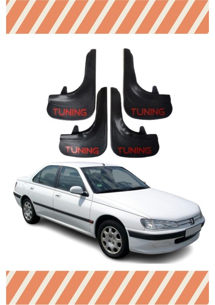 Peugeot 406 Tunıng Yazılı 4'lü Tozluk Çamurluk Paçalık