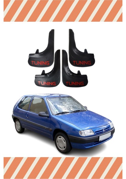 Citroen Saxo Tunıng Yazılı 4'lü Tozluk Çamurluk Paçalık