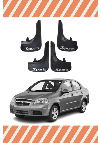 Chevrolet Aveo Sedan 2005-2011 Sports Yazılı 4'lü Tozluk Çamurluk Paçalık