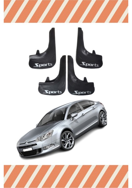 Citroen C5 2007 ve Sonrası Sports Yazılı 4'lü Tozluk Çamurluk Paçalık