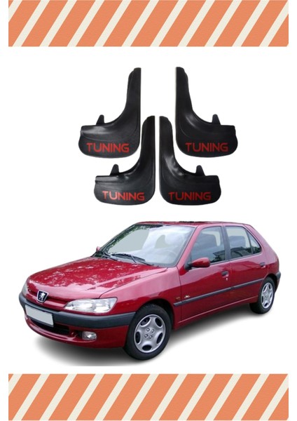 Peugeot 306 Hb Tüm Kasalar Tunıng Yazılı 4'lü Tozluk Çamurluk Paçalık