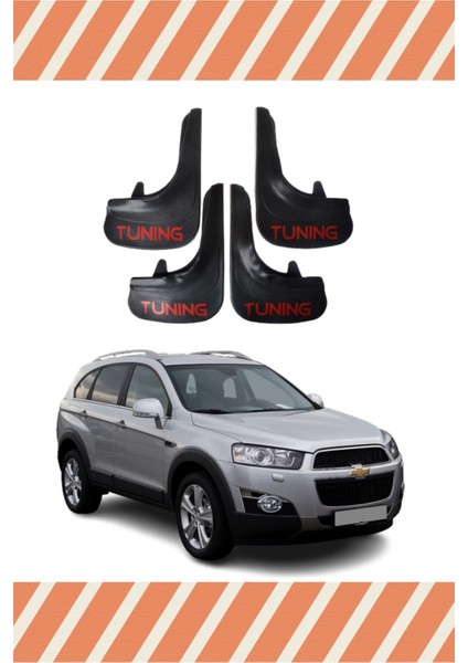 Chevrolet Captiva Tunıng Yazılı 4'lü Tozluk Çamurluk Paçalık