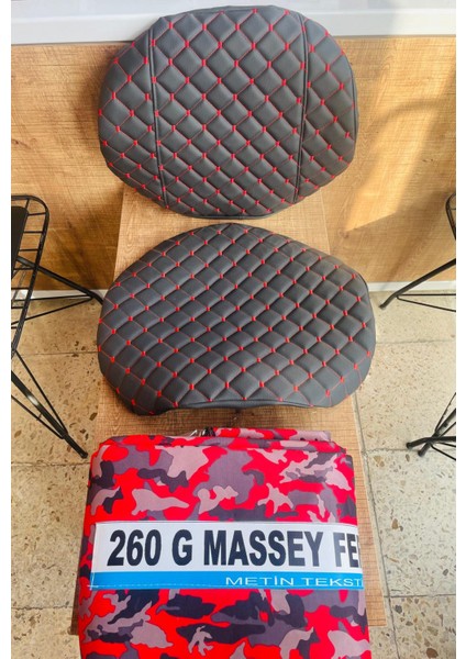 Massey Ferguson 260 Gold Bahçe Tipi Yanlardan Sinyalli Traktör Brandası Deri Koltuk Kılıfı