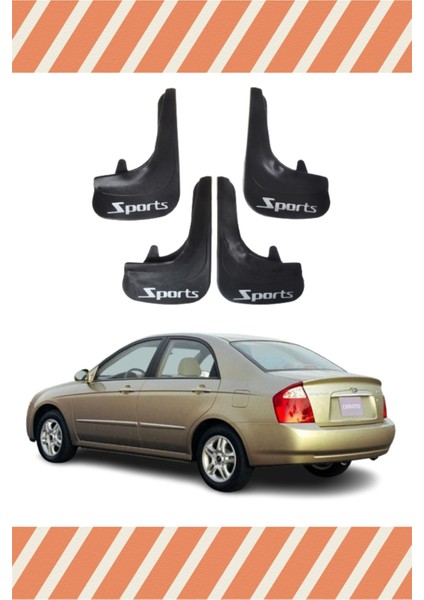 Kia Cerato 2004-2009 Sports Yazılı 4'lü Tozluk Çamurluk Paçalık