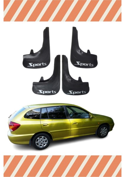 Kia Rio Stw 2003-2005 Sports Yazılı 4'lü Tozluk Çamurluk Paçalık