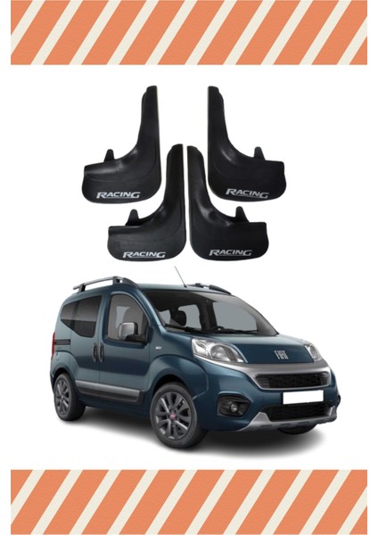 Fiat Fiorino Tüm Kasalar Racing Yazılı 4'lü Tozluk Çamurluk Paçalık
